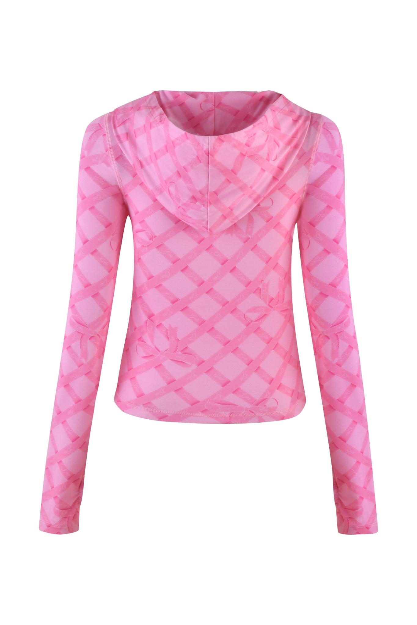 BLARE HOODIE - PINK : WRAPPED IN GIA Product Image