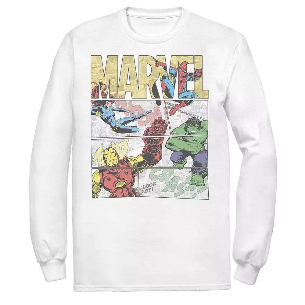 Men's Marvel Retro Avengers Comic Panel Build-Up Tee,  Product Image