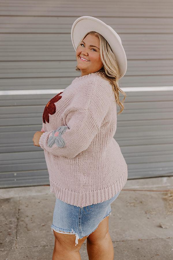 Wine Country Knit Sweater Curves Product Image
