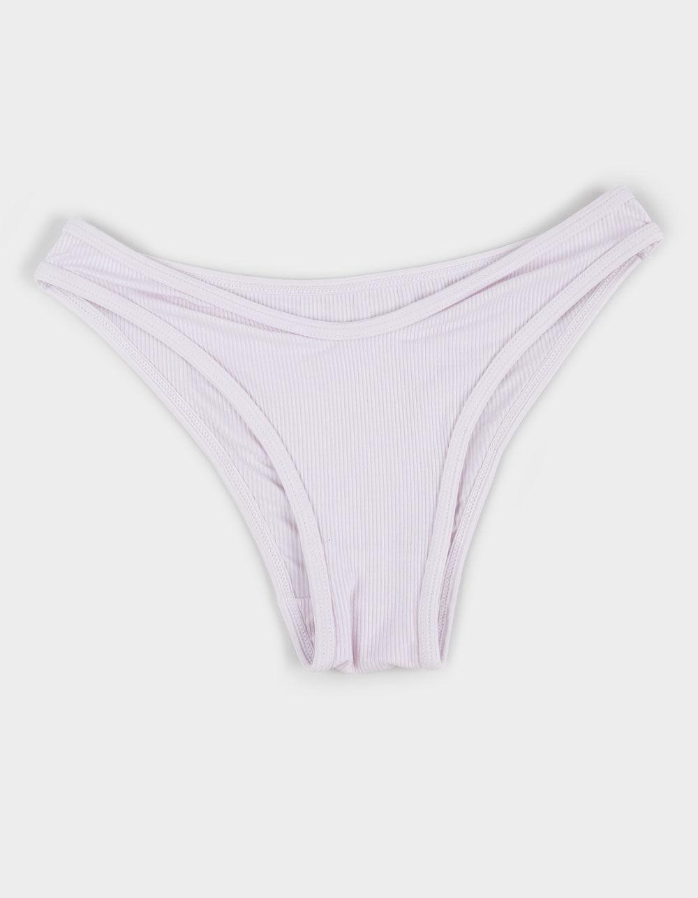 FULL TILT High Leg Rib Bikini Panties - LAVENDAR Product Image