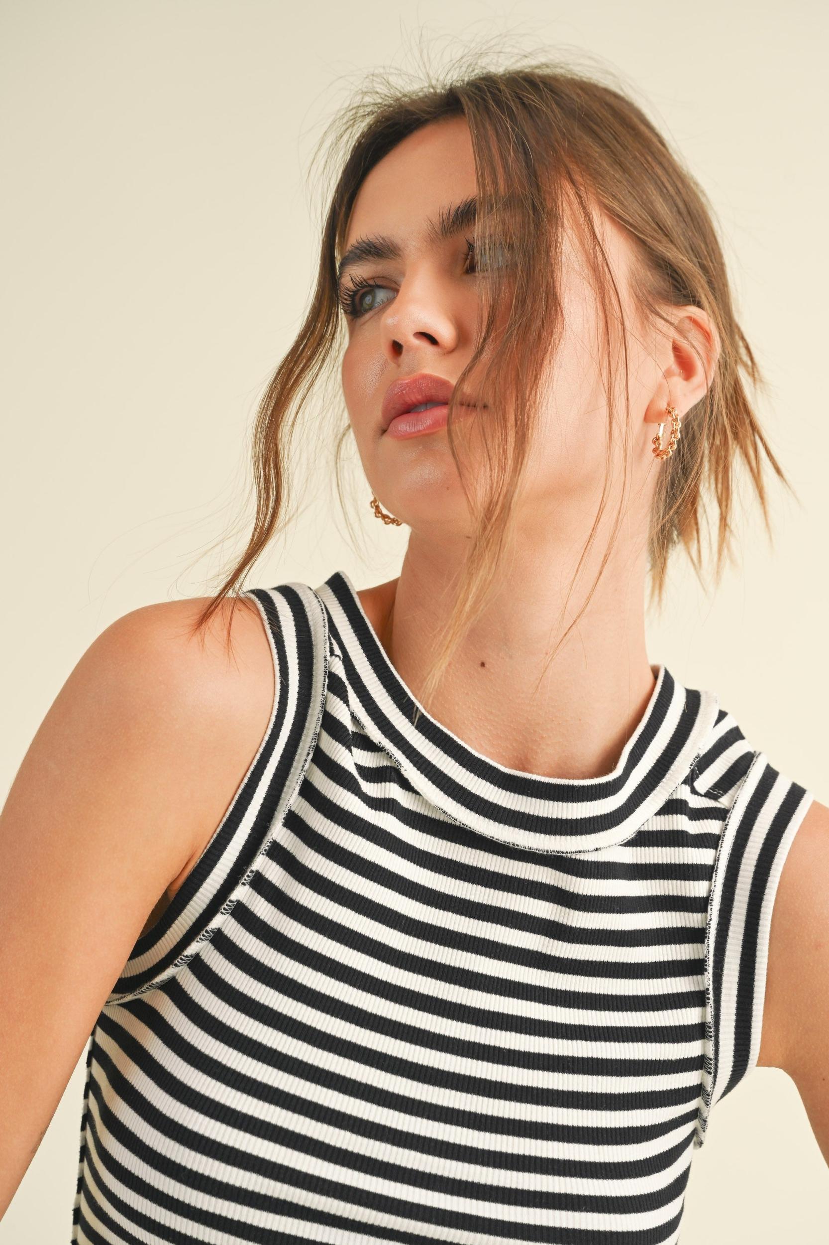 Stripe Ribbed Top Product Image
