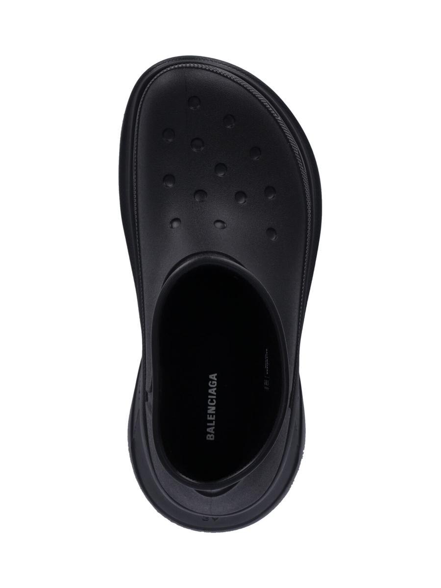 BALENCIAGA Black Crocs Edition Rubber Boots In 1000 Product Image