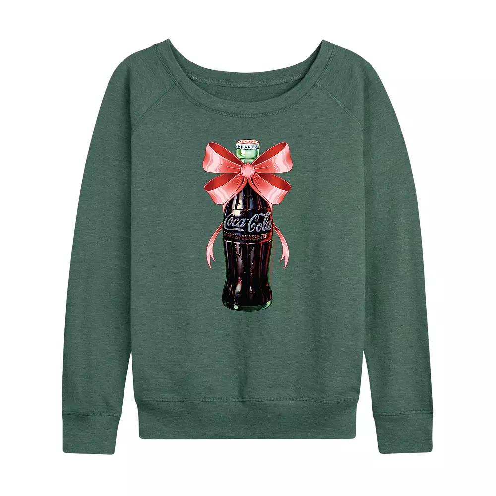 Women's Coca-Cola Bottle Bow French Terry Long Sleeve Tee,  Product Image