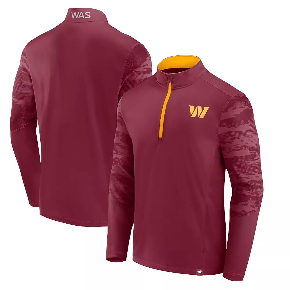 Men's Fanatics Burgundy Washington Commanders Defender Quarter-Zip Sweatshirt, Size: 3XL, Wft Med Re Product Image