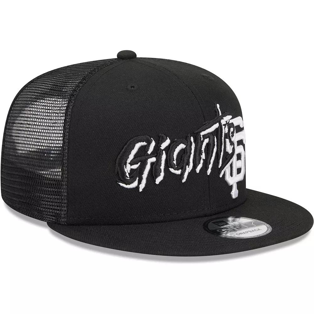 Men's New Era Black San Francisco Giants Street Trucker 9FIFTY Snapback Hat Product Image