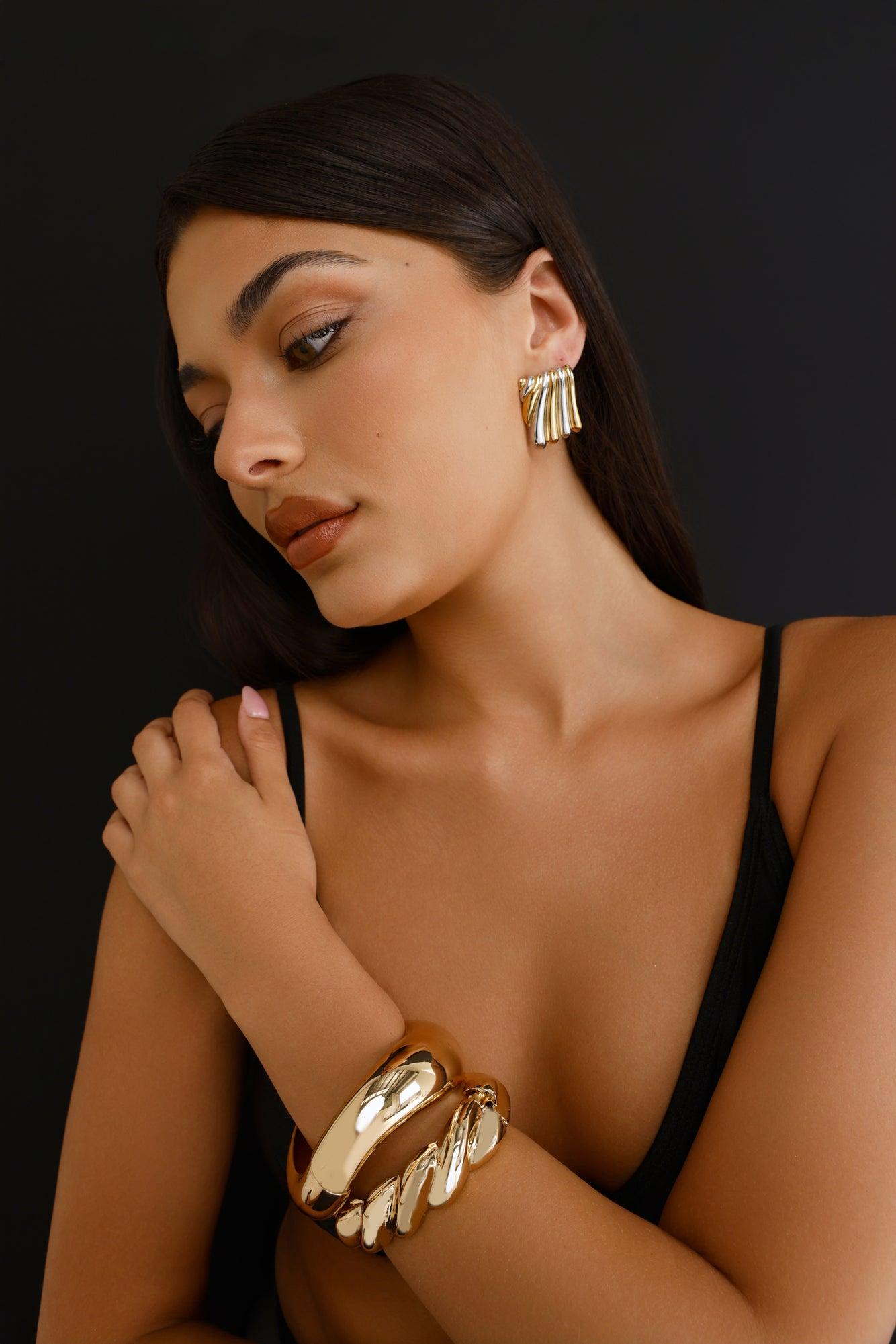 Behind The Scenes Earrings Gold Product Image