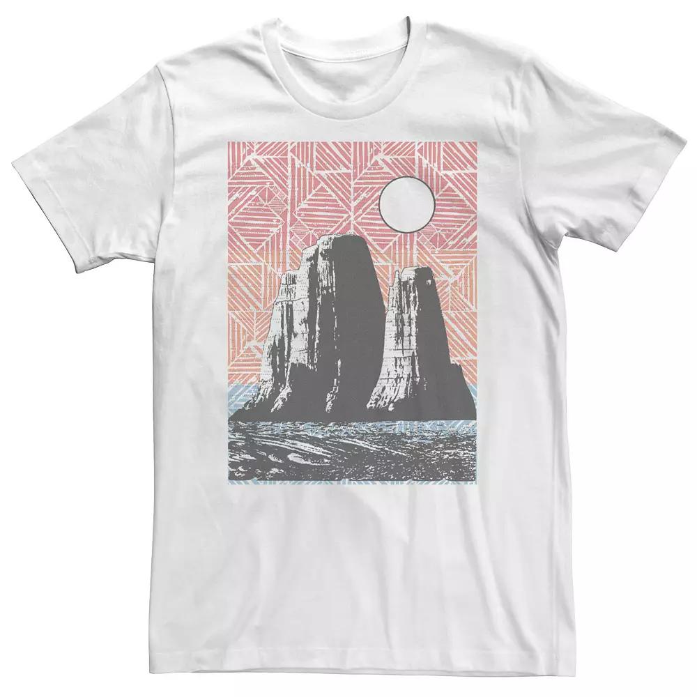 Big & Tall Mesa Mountain Geometric Background Portrait Tee, Boy's,  Product Image