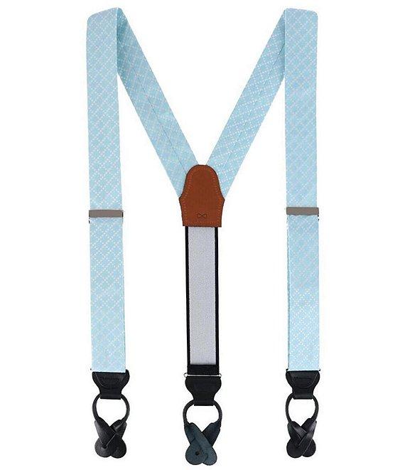 Trafalgar Rowan Geometric Pattern Silk Button End Braces Product Image