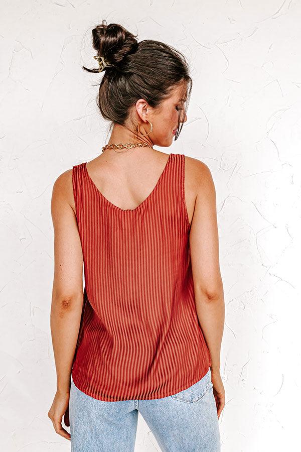 New To Love Satin Top In Rust Product Image