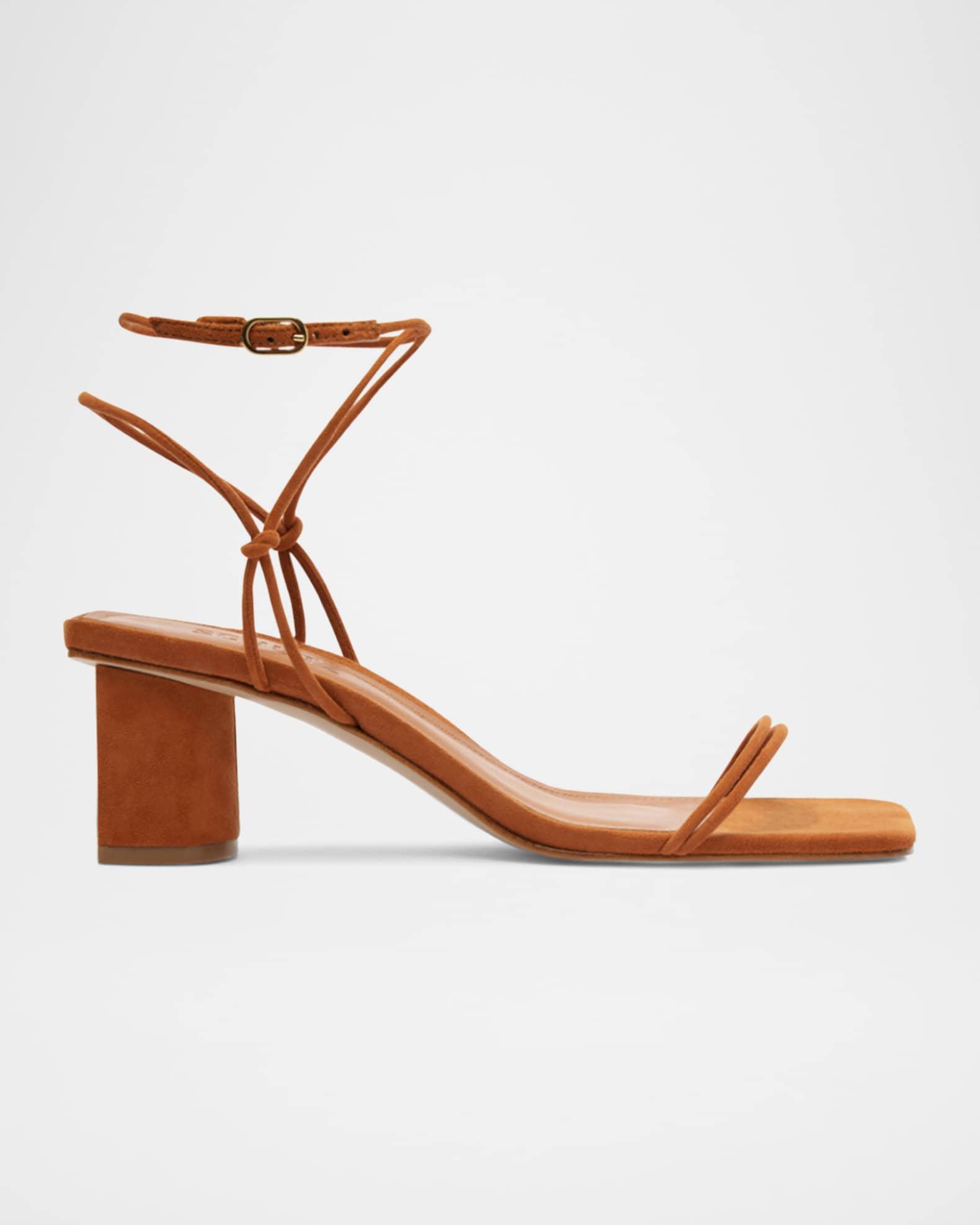 Pompeii Strappy Suede Block-Heel Sandals Product Image
