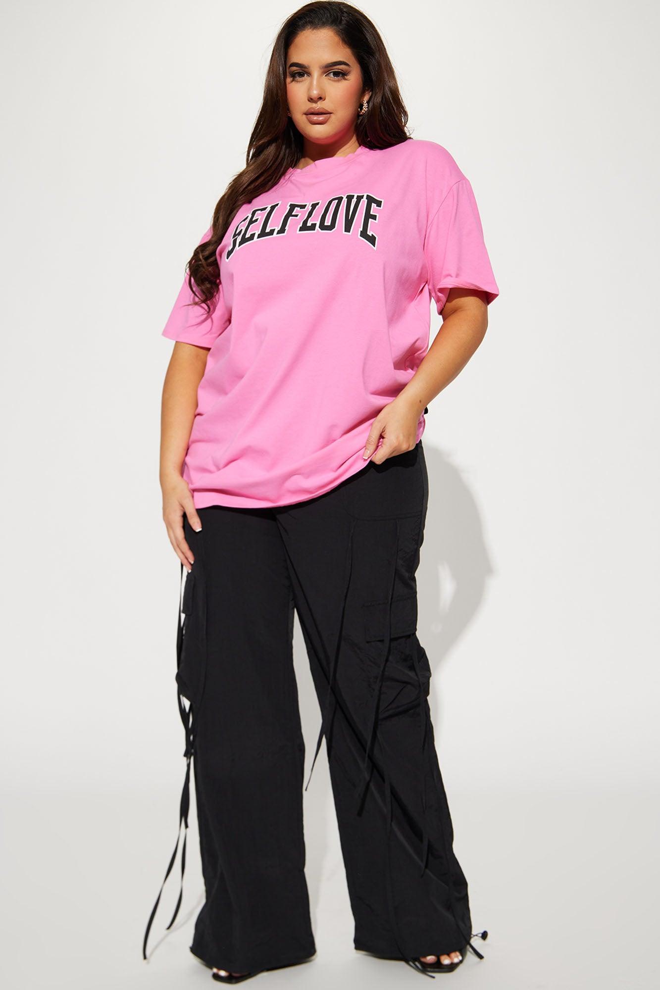 More Self Love Tunic Top - Pink Product Image