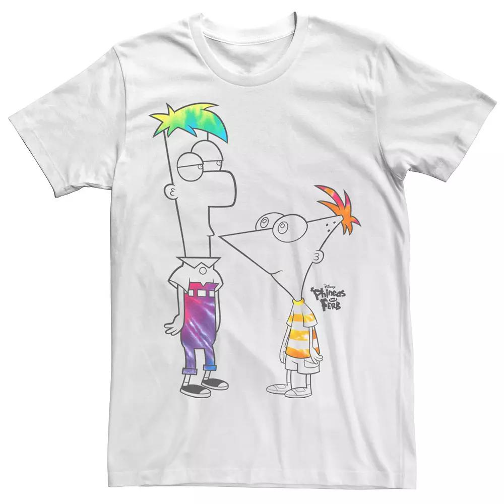 Big & Tall Disney Phineas And Ferb Boys Of Tie Dye Tee, Men's,  Product Image