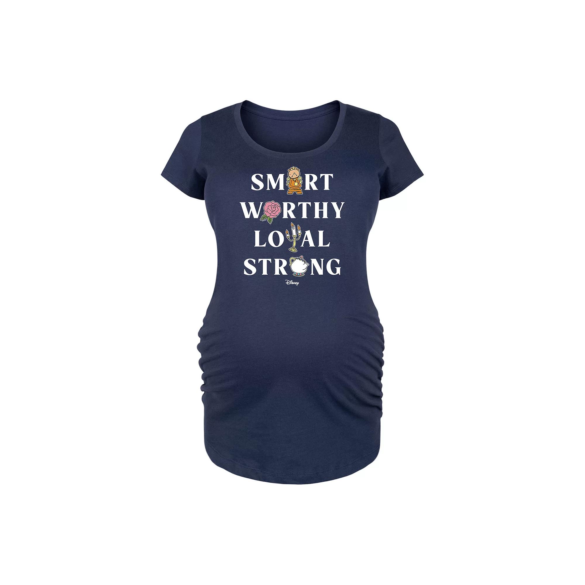 Disney's Beauty and the Beast Maternity Smart Worthy Loyal Graphic Tee, Women's,  Product Image