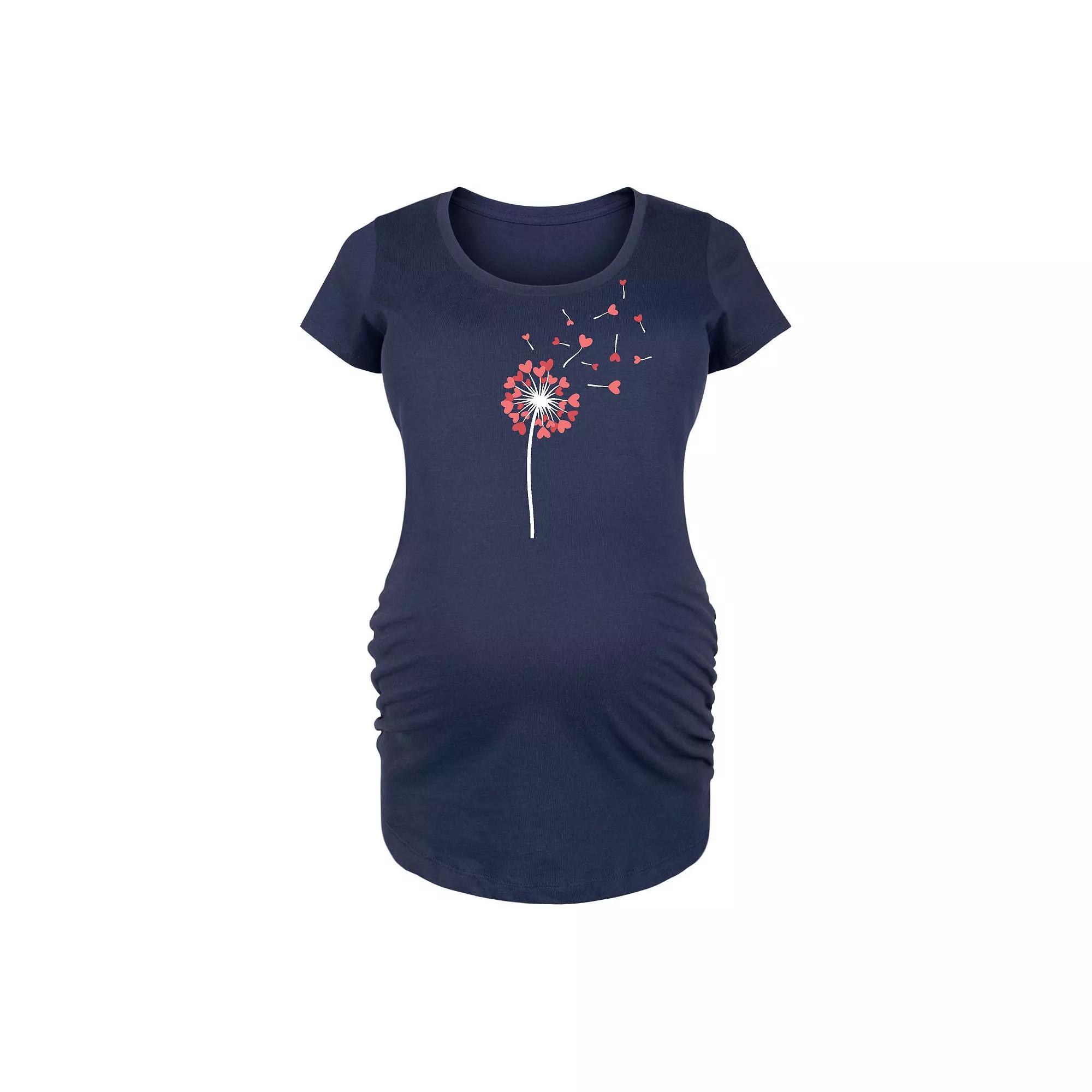 Maternity Dandelion Hearts Graphic Tee, Women's,  Product Image