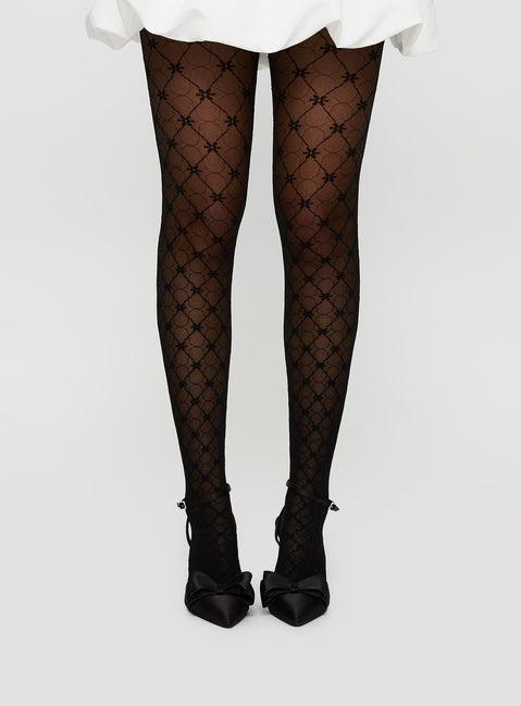 Inescapable Patterned Stockings Black Product Image
