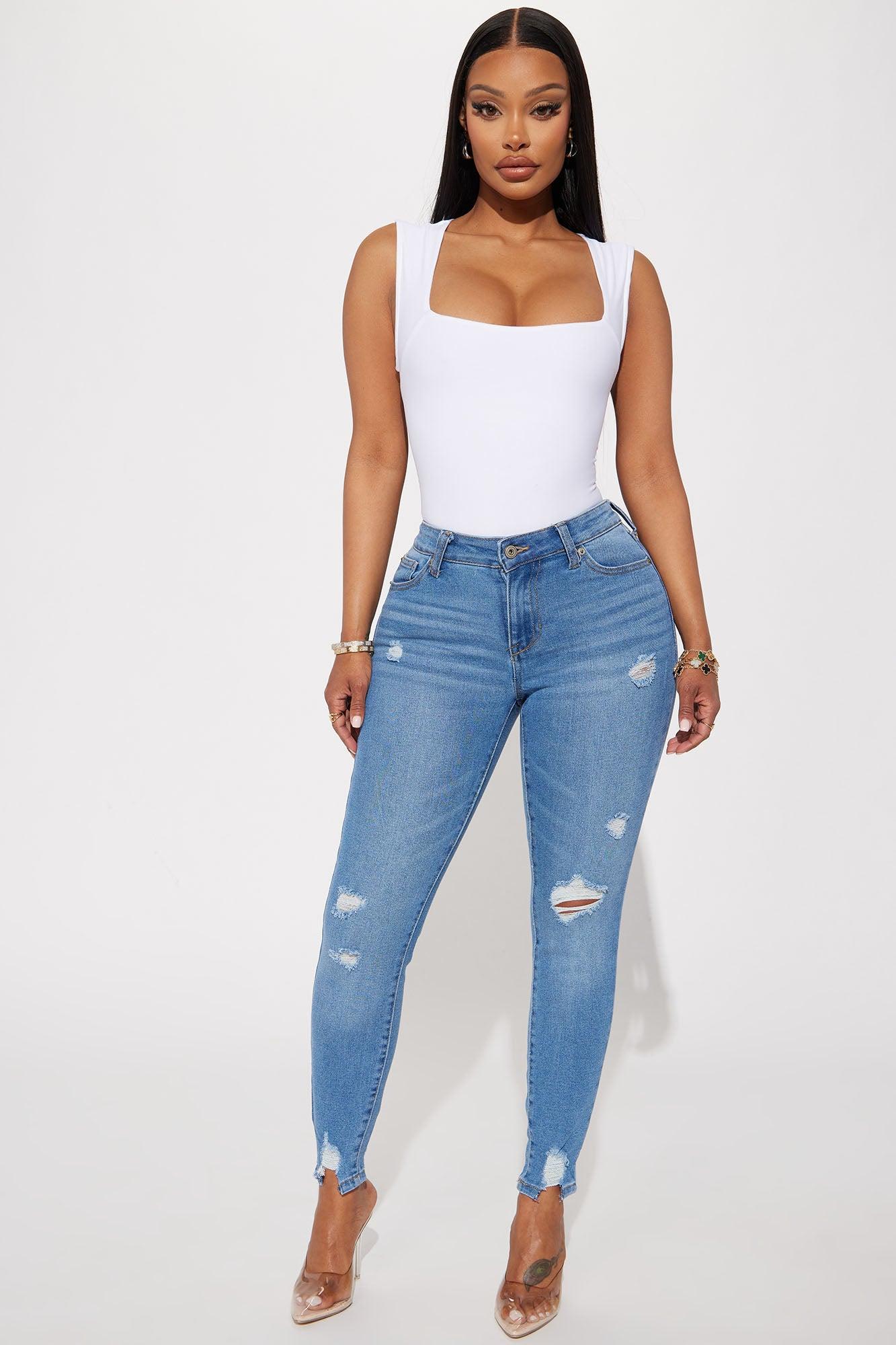 Serena Square Neck Bodysuit - White Product Image