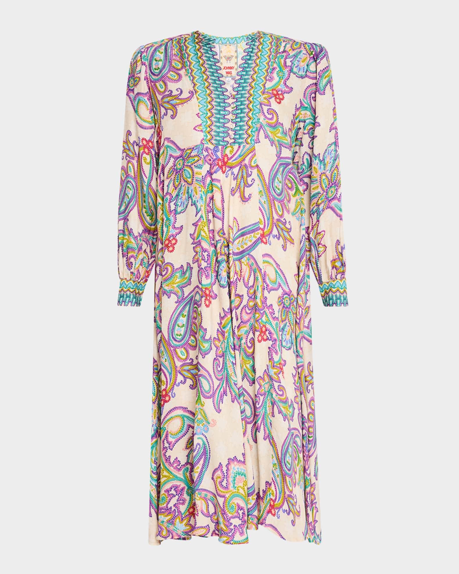 Tahlon Floral & Paisley-Print Midi Dress Product Image