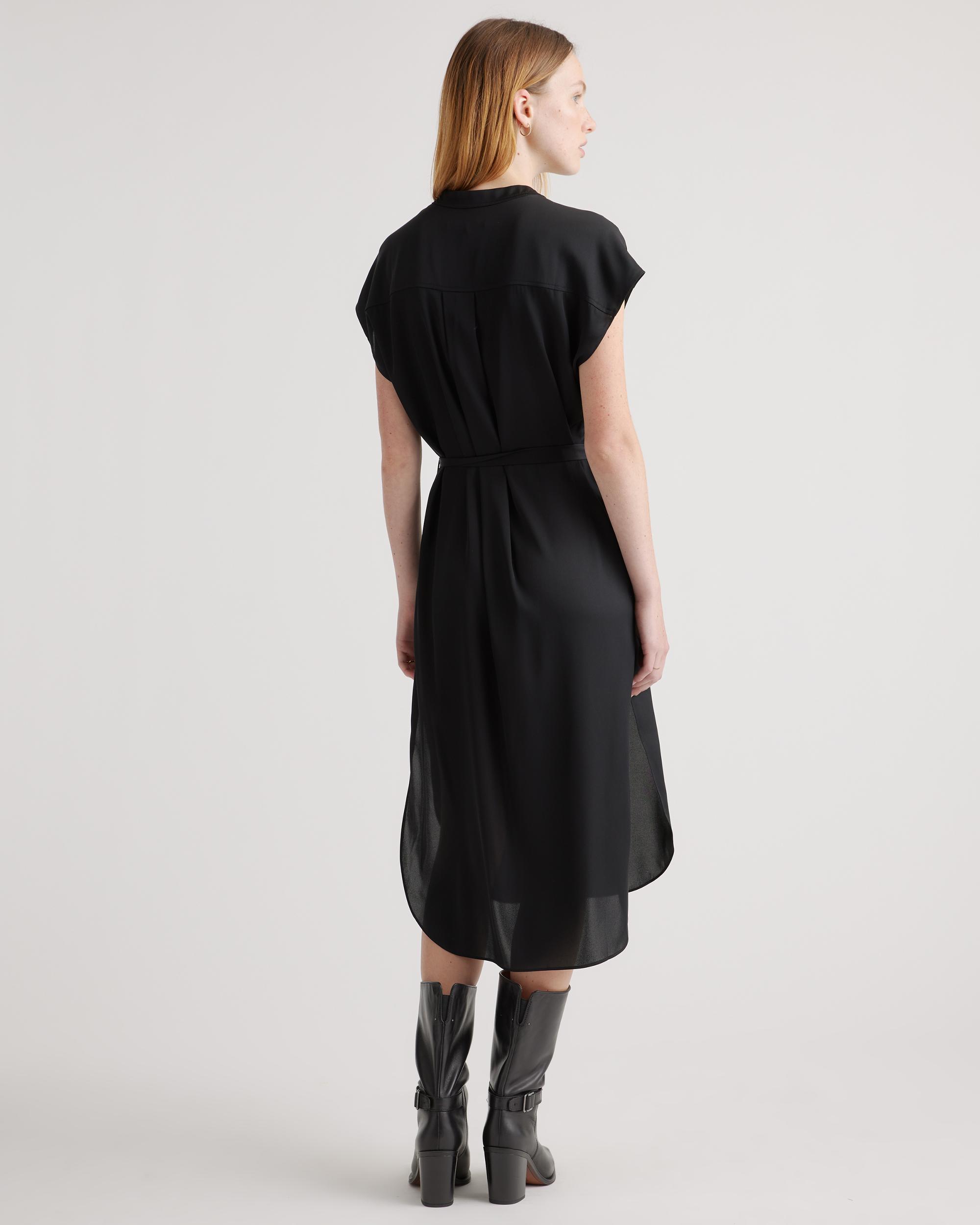 Quince | Women's Washable Stretch Silk Midi Shirt Dress Mulberry Silk Product Image