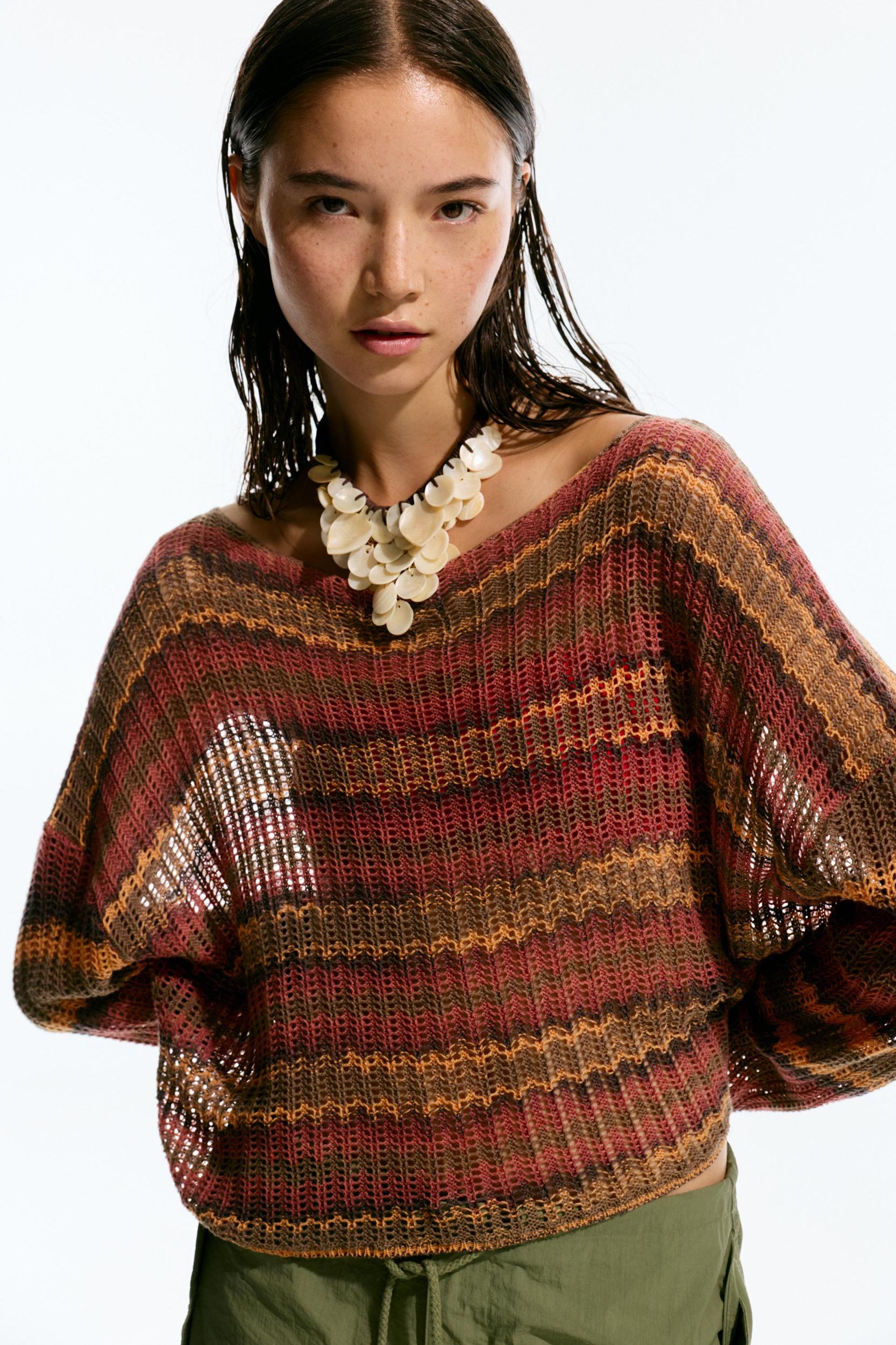 Space-dye crochet sweater Product Image