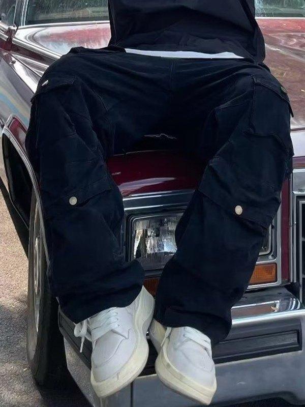 Men's Vintage Pocket Loose Cargo Pants Product Image