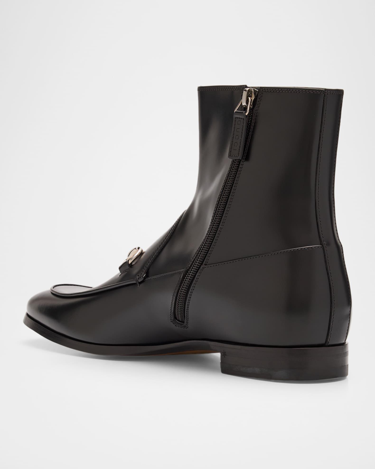 Men's Next Horsebit Leather Zip Booties Product Image