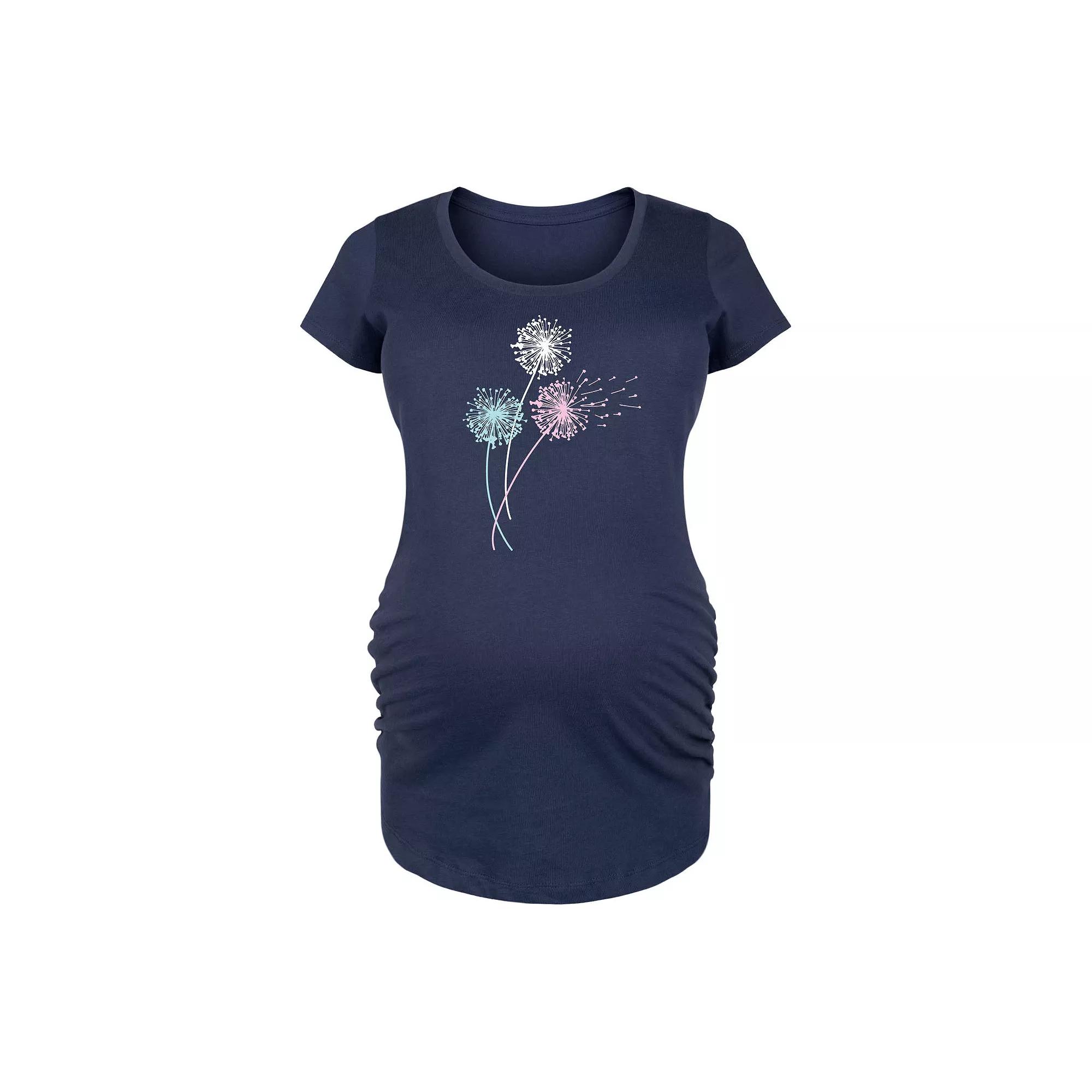 Maternity Pastel Dandelions Graphic Tee, Women's,  Product Image
