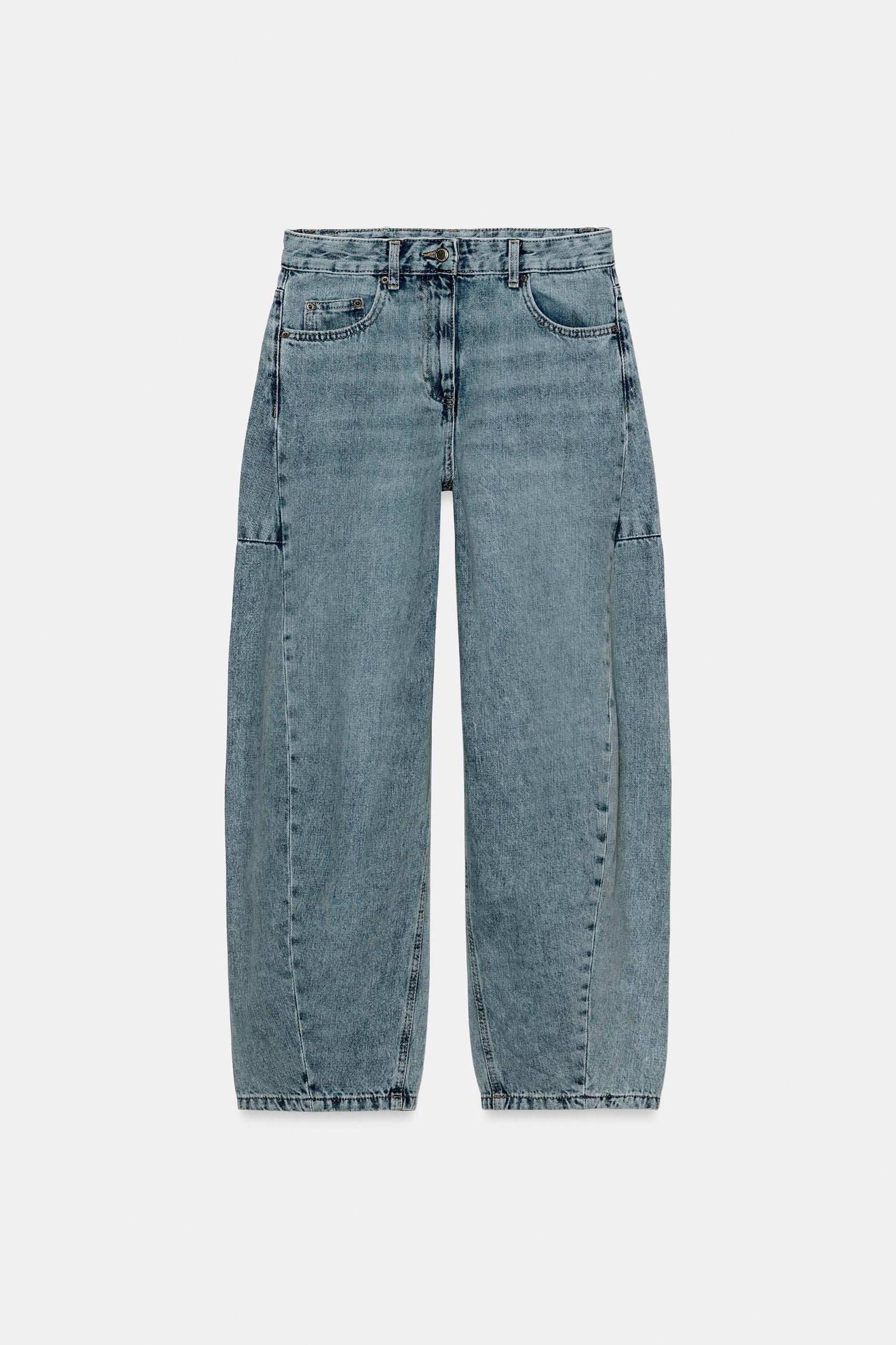 ZW COLLECTION MID-RISE ANKLE BALLOON JEANS Product Image