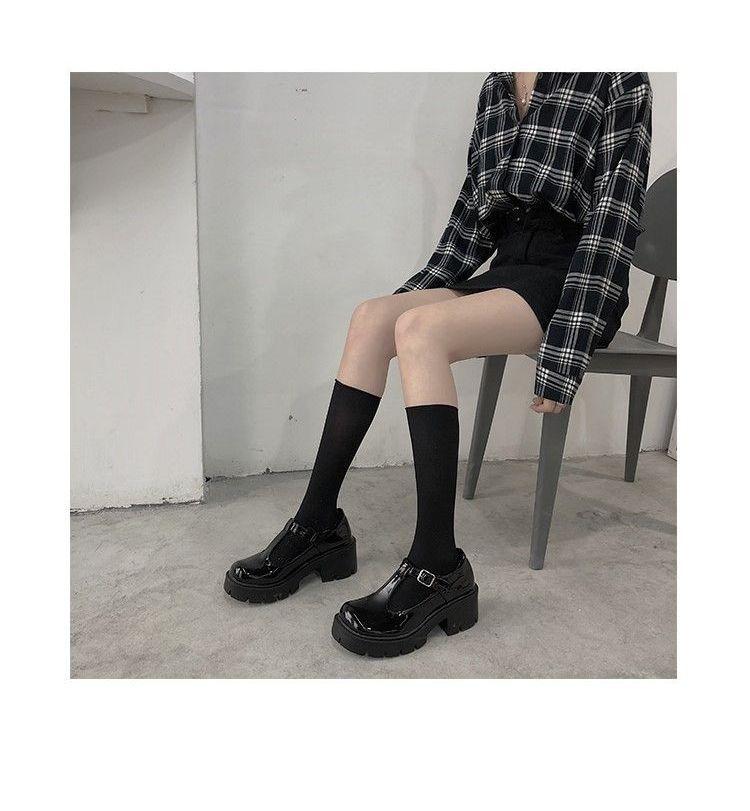 Platform-Heel Mary Janes Product Image