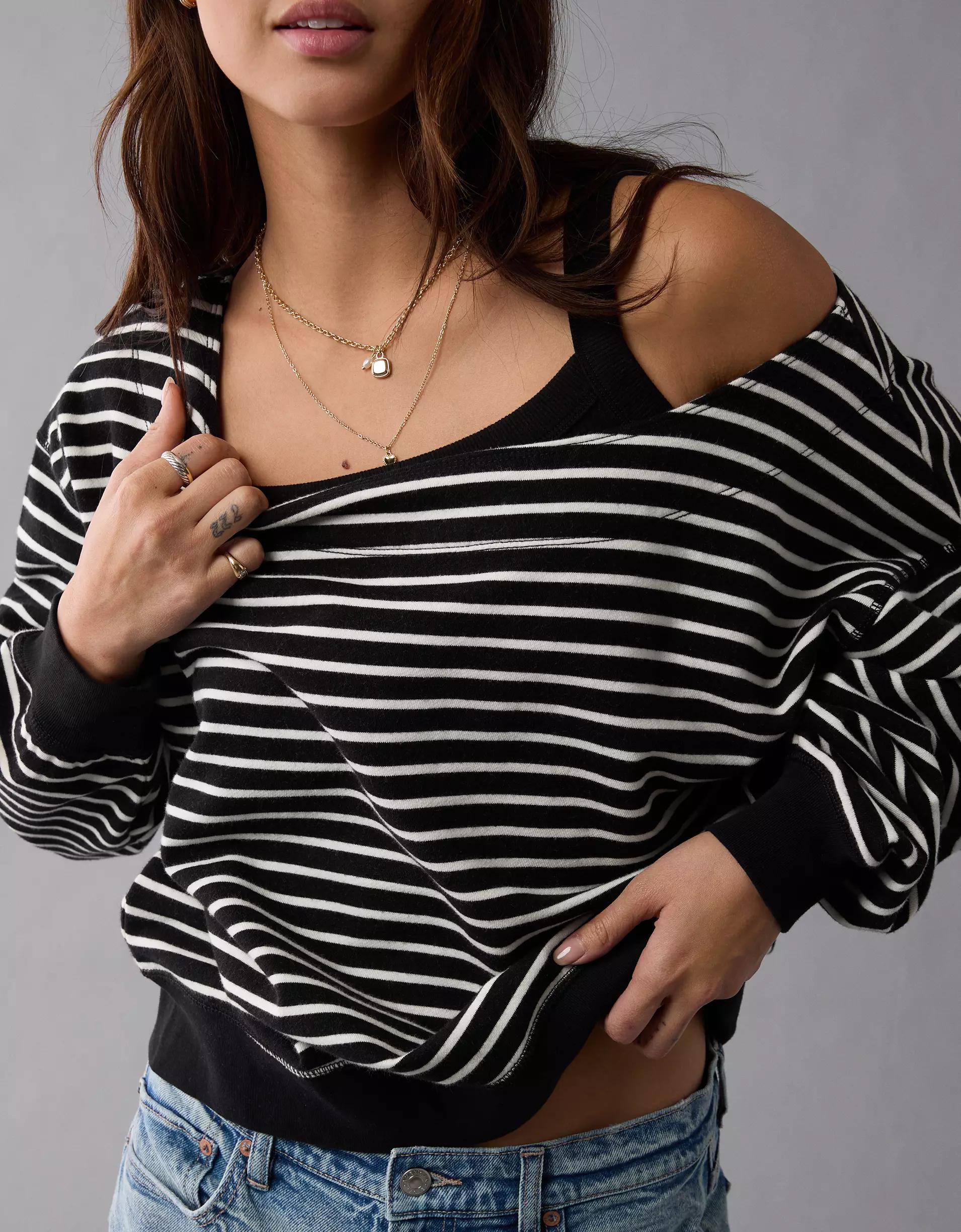 AE Off The Shoulder Sweatshirt Product Image