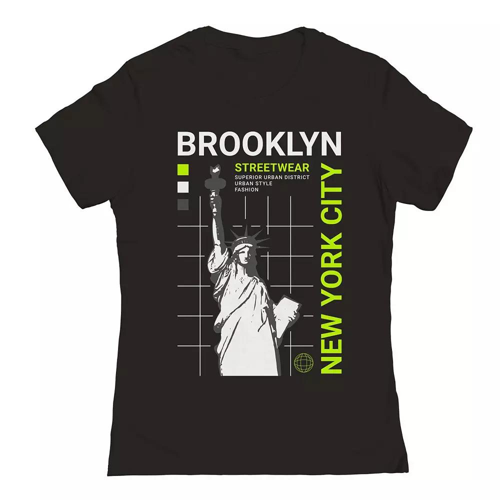 Junior's Brooklyn Statue NYC Graphic Tee, Women's,  Product Image