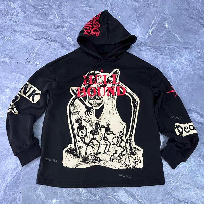 Sopula Mummy Vintage Punk Graphic Hoodie Product Image