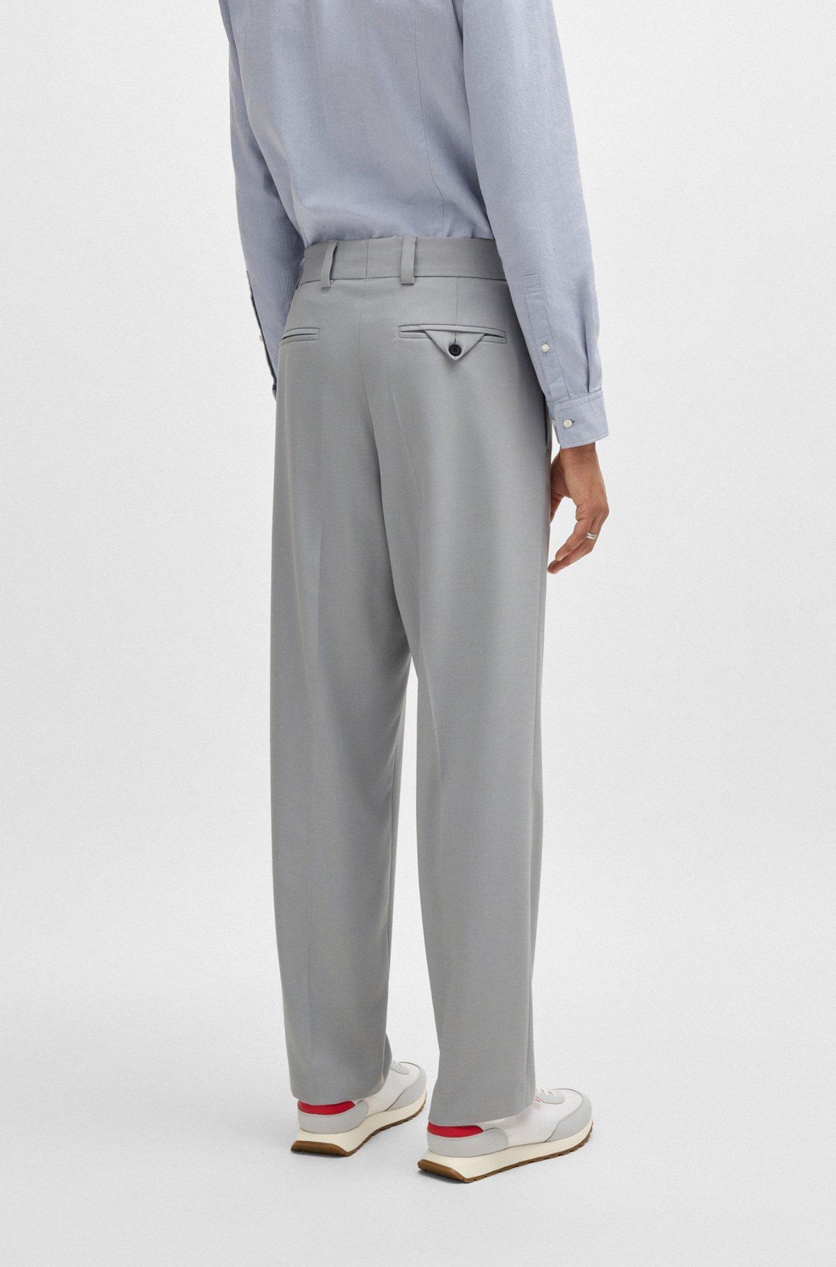 Modern-fit trousers in stretch twill with front crease Product Image