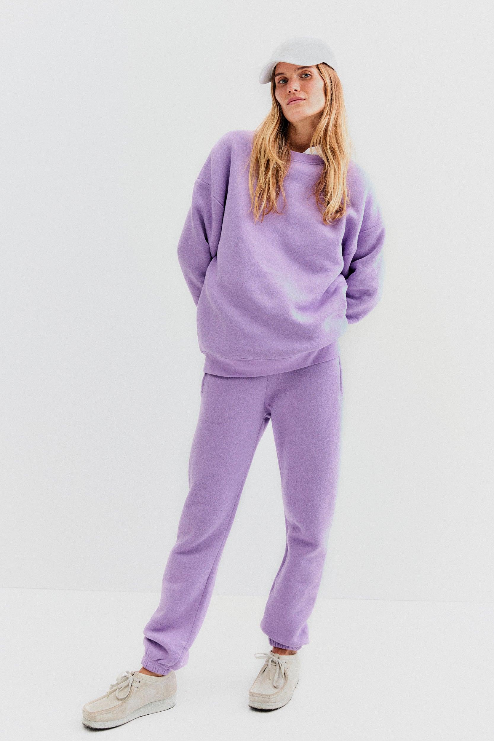 The Oversized Spongee Sweatshirt - Lilac Product Image
