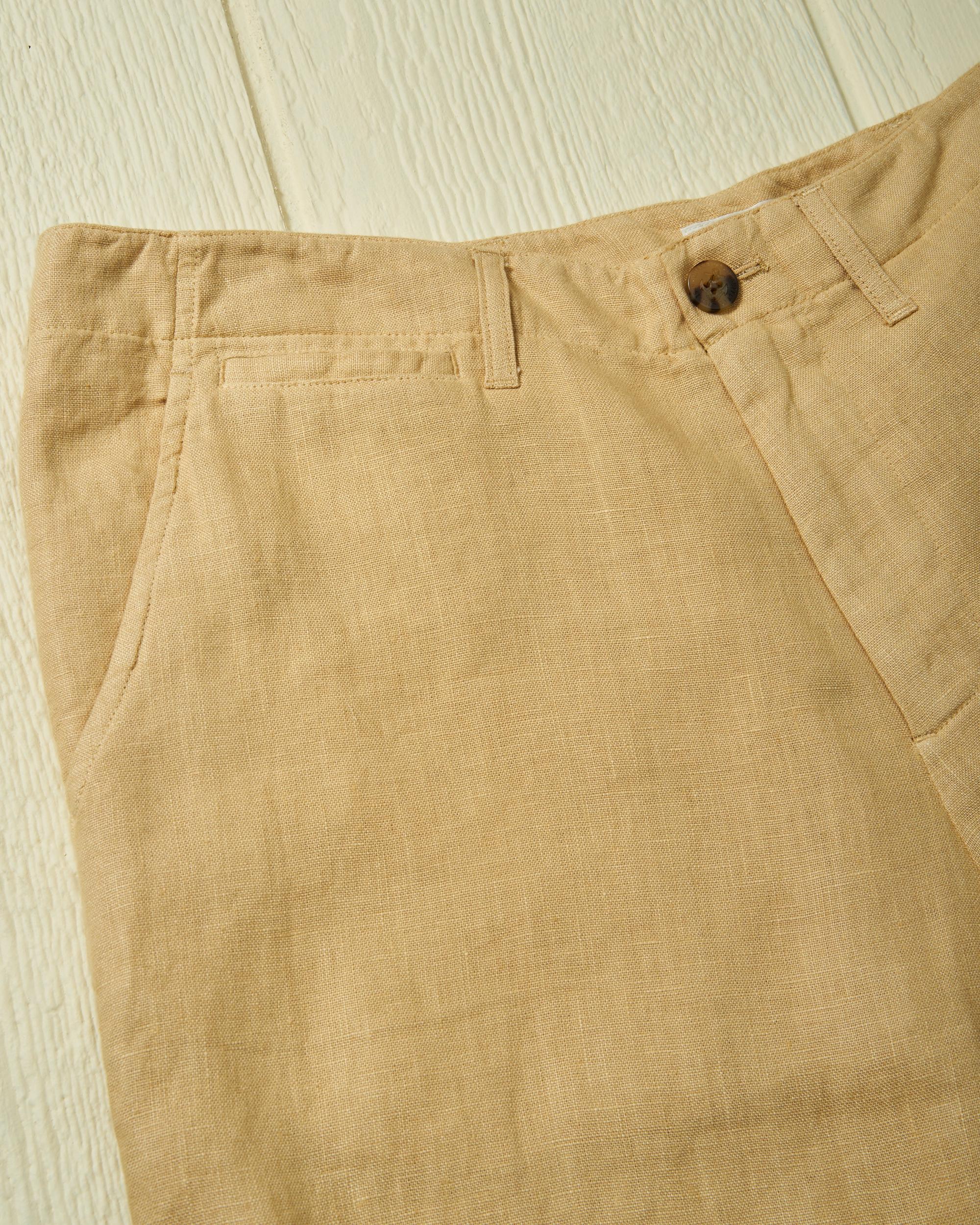 Camden Short in Khaki Linen Product Image