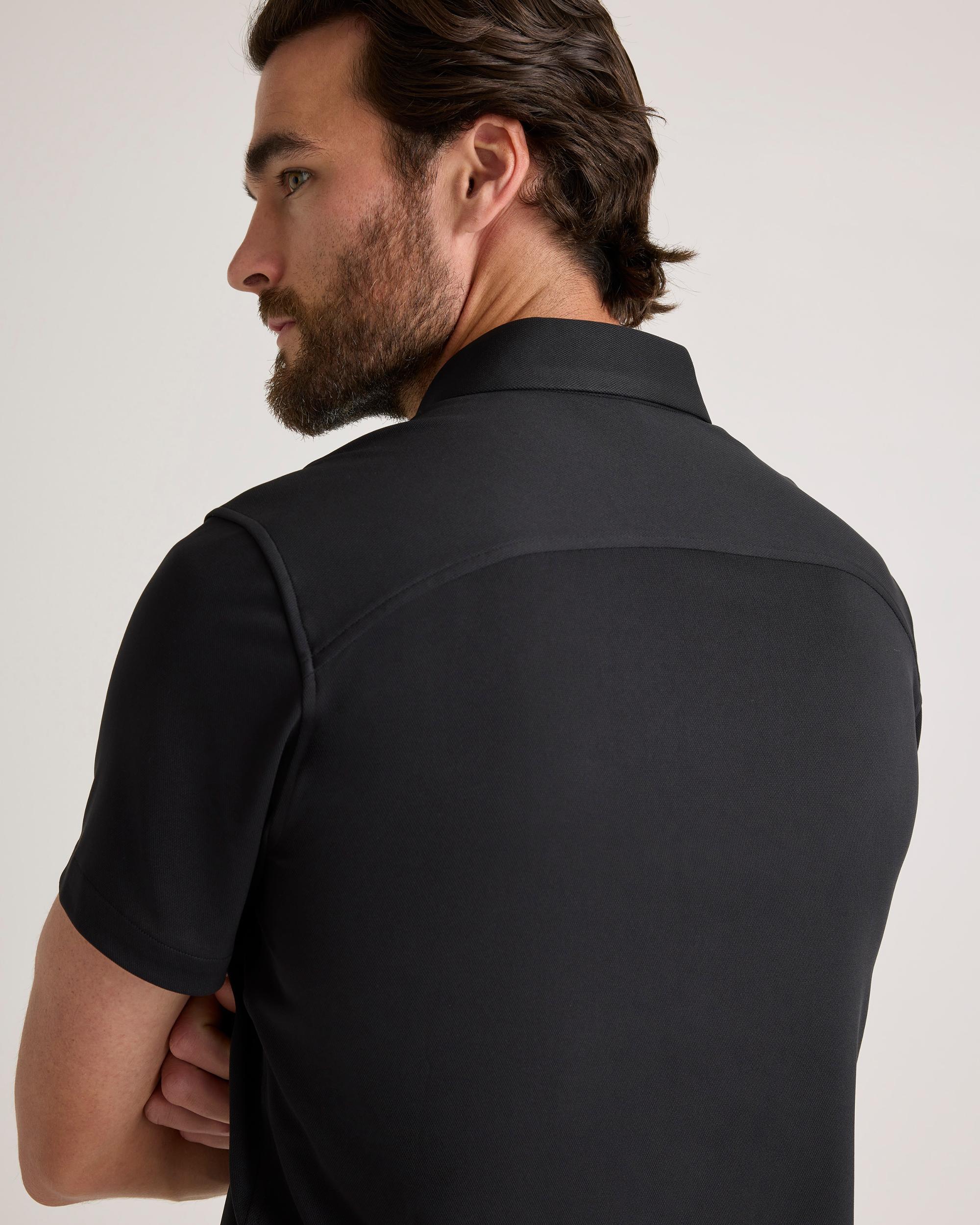 Quince | Men's Commuter Stretch Pique Short Sleeve Button Down 100% Polyester Product Image