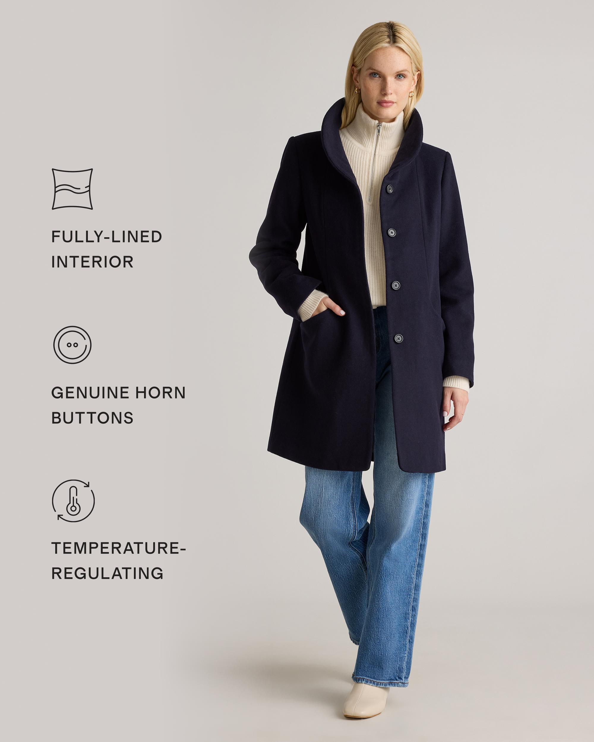 Quince | Women's Italian Wool Cocoon Coat Wool/Nylon Product Image