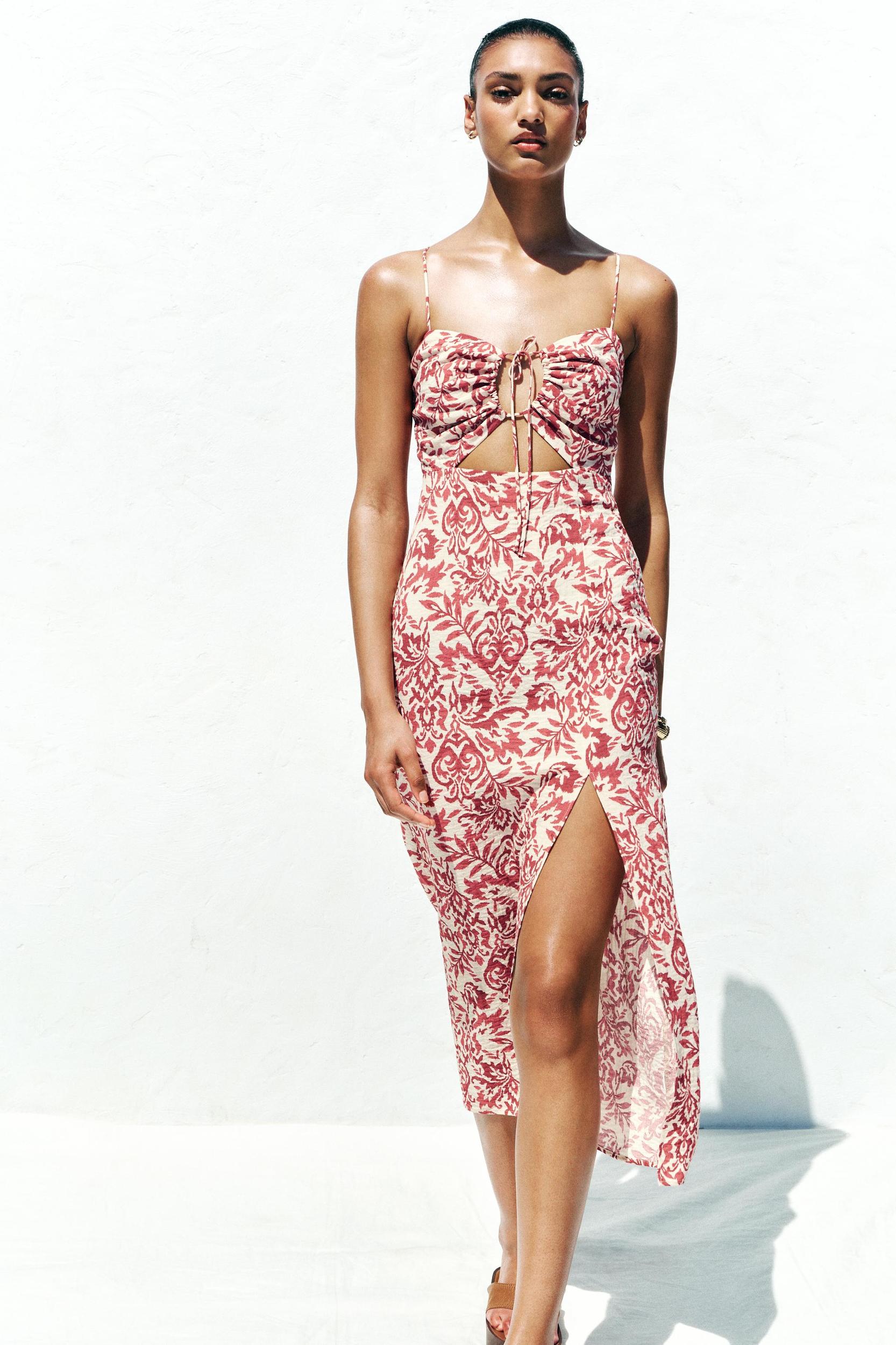 PRINTED RUSTIC MIDI DRESS Product Image