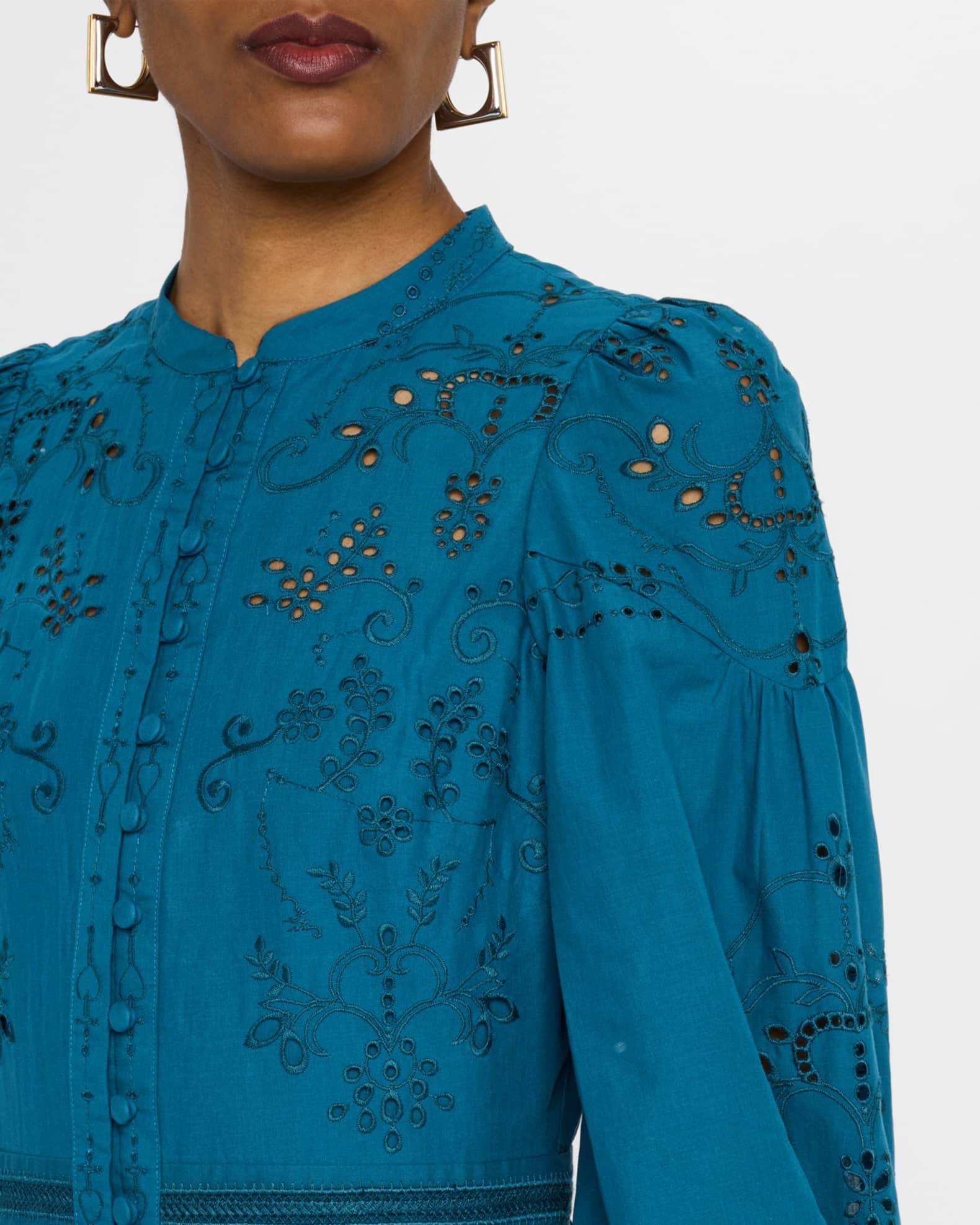 Eyelet-Embroidered Cotton Voile Maxi Dress Product Image