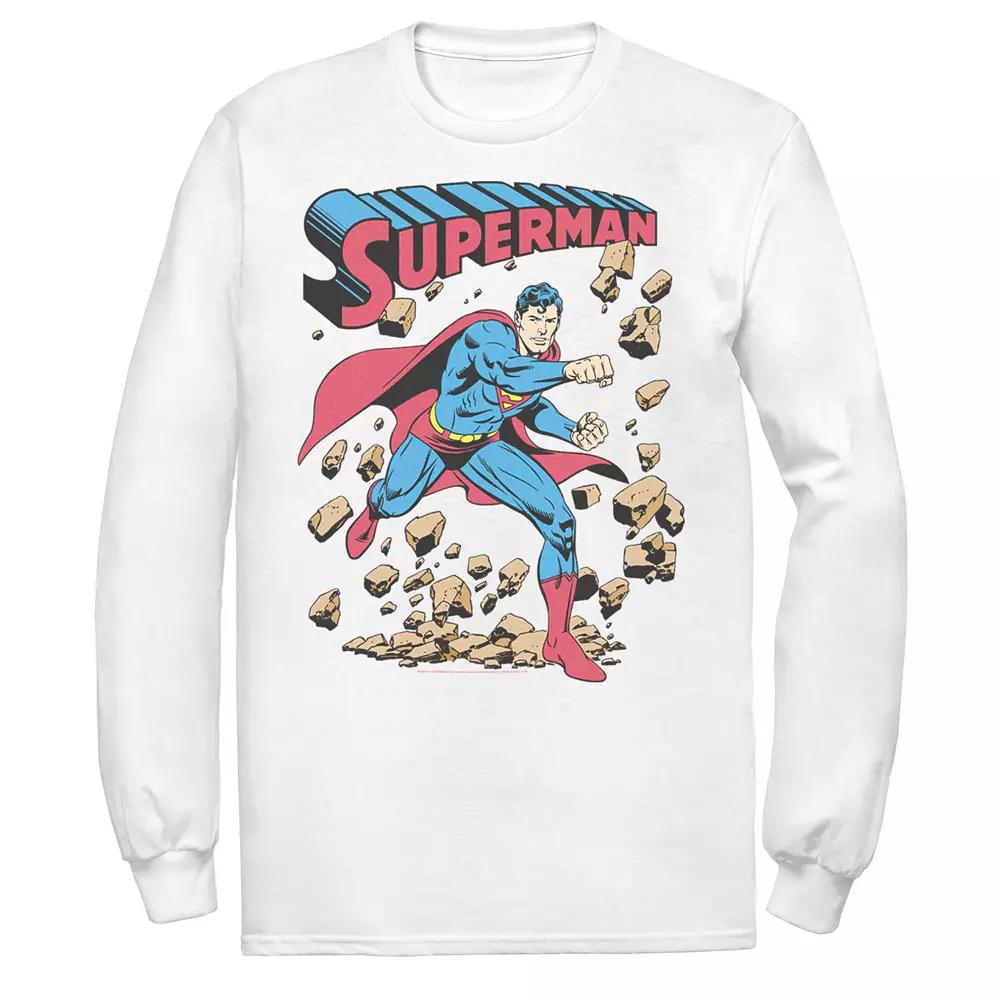 Men's DC Comics Superman Smash Rocks Vintage Poster Tee,  Product Image