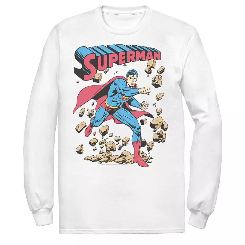 Men's DC Comics Superman Smash Rocks Vintage Poster Tee,  Product Image