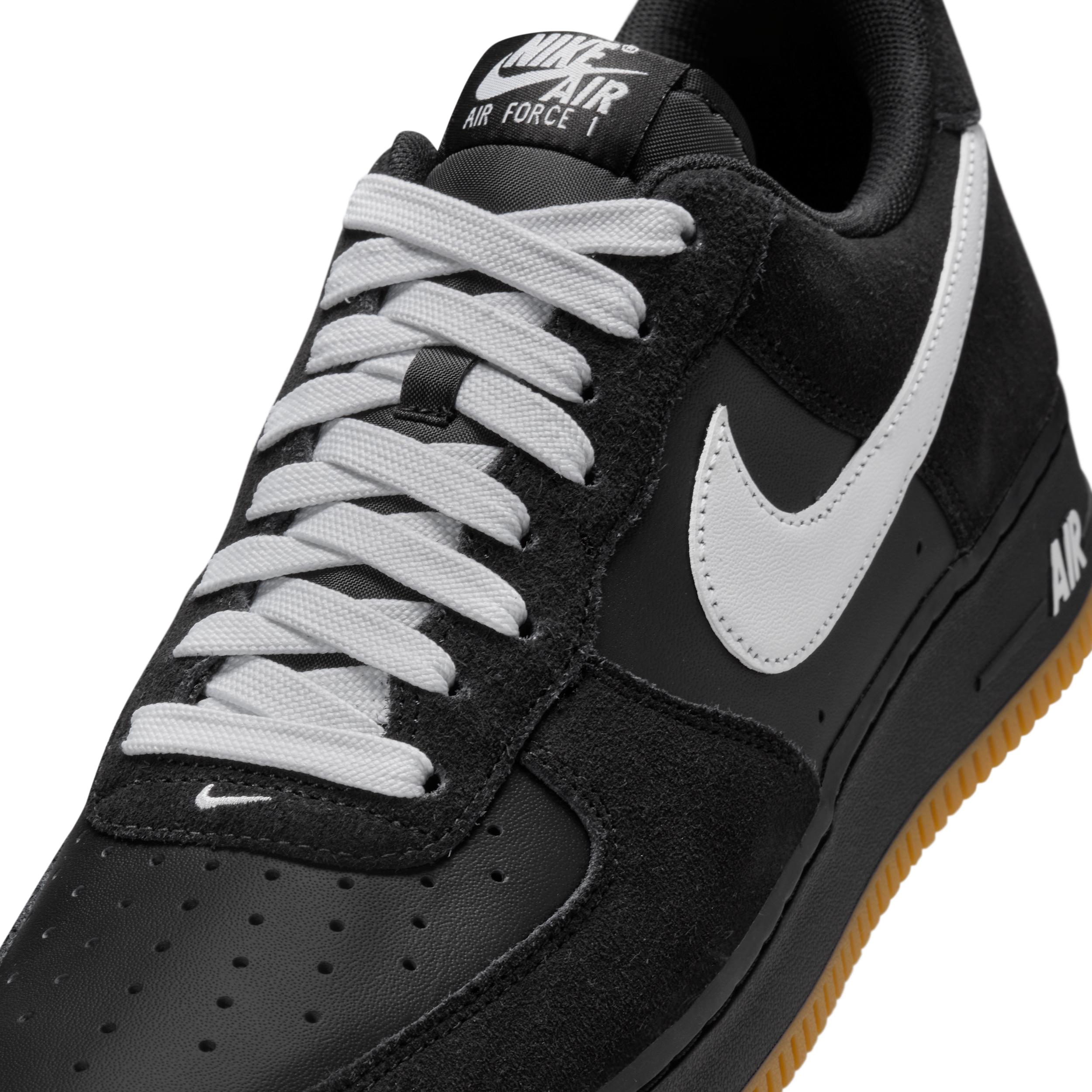 Nike Mens Nike AF1 07 LV8 1 - Mens Running Shoes Black/Gum/White Product Image