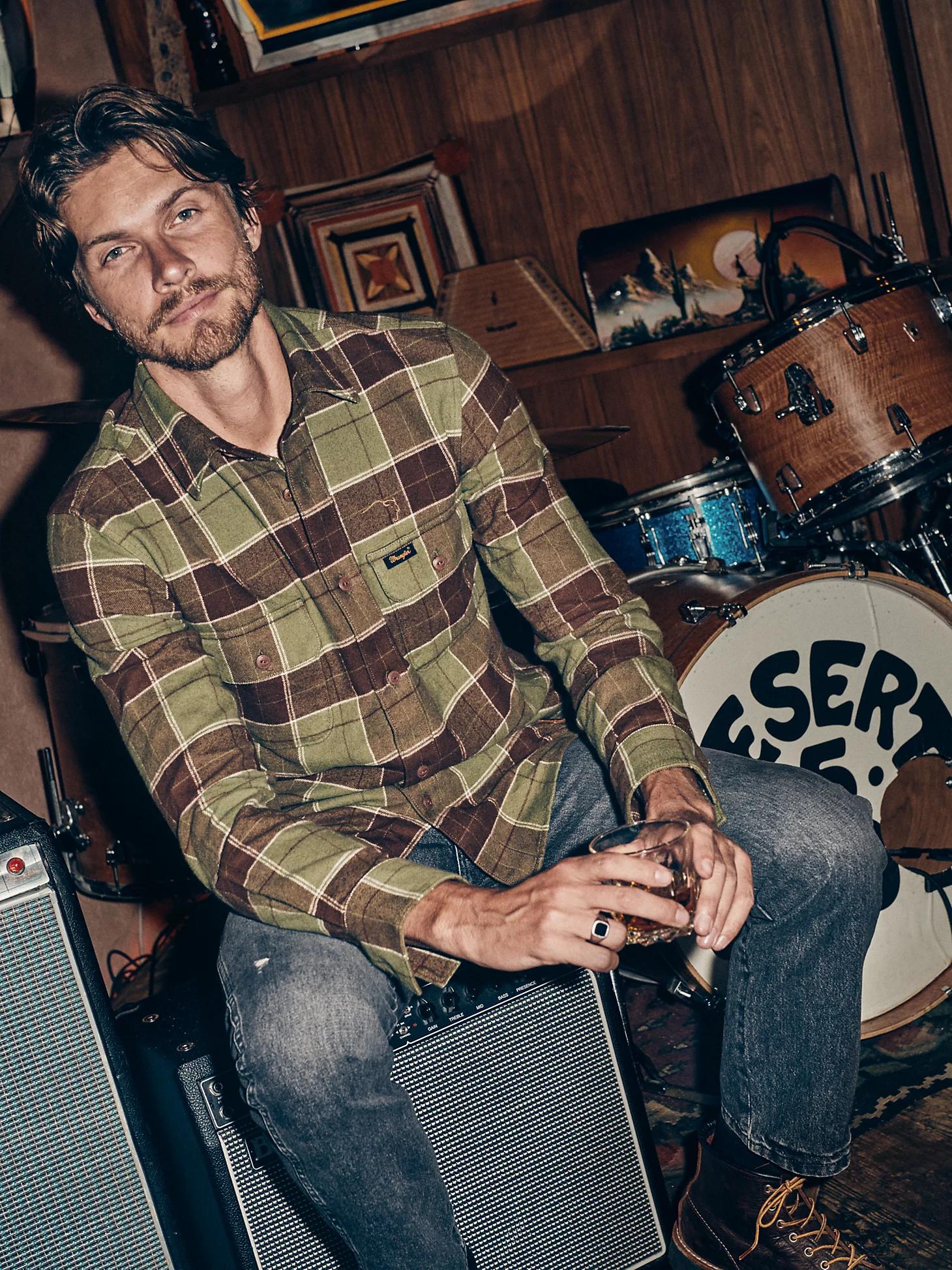 Wrangler x Buffalo Trace™ Men's Flannel Shirt | Men's SHIRTS | Wrangler® Product Image