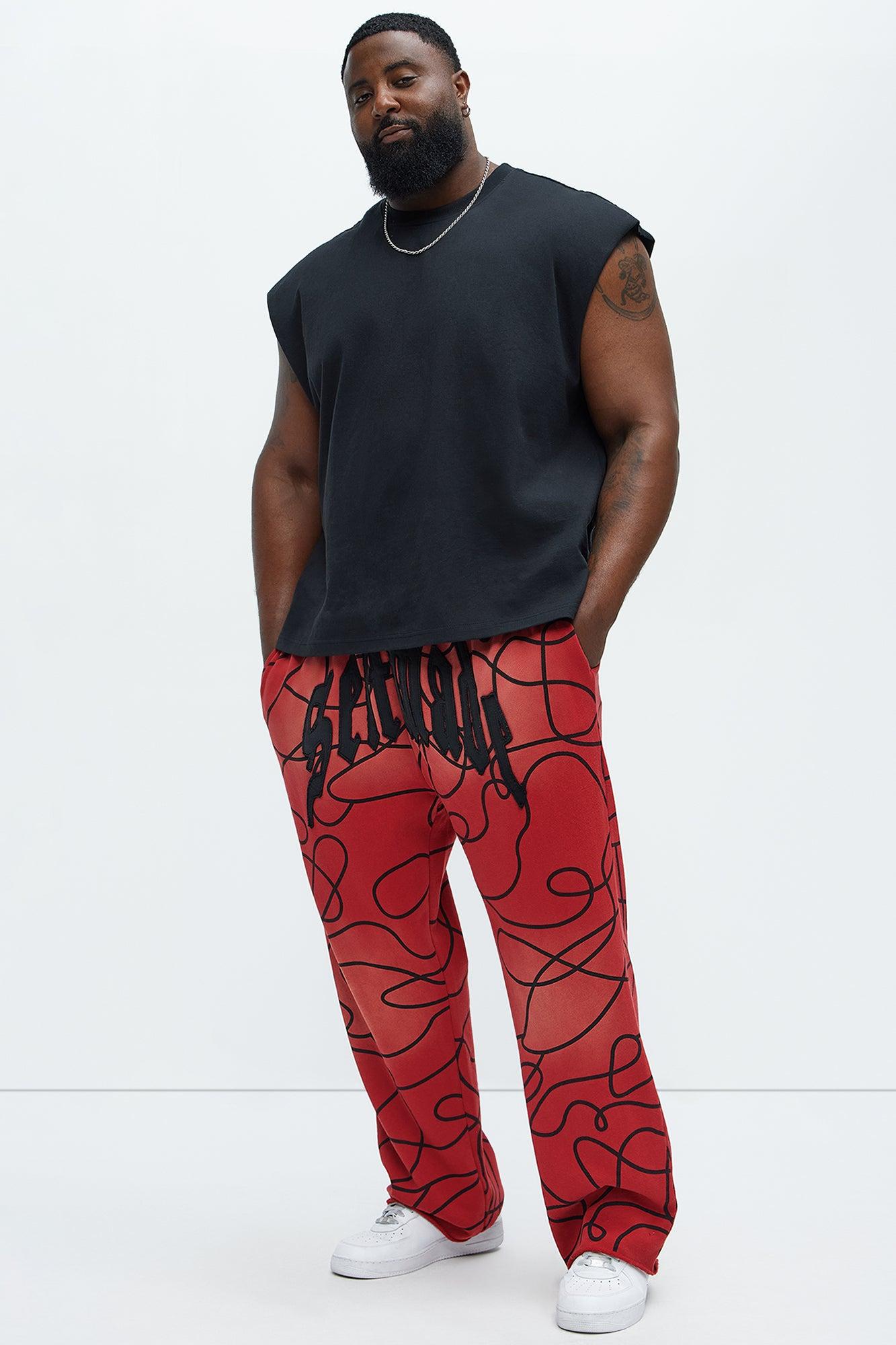 Tyson Selfmade Straight Sweatpants - Red Product Image