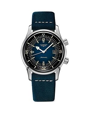 Longines Mens Legend Diver Automatic Blue Leather Strap Watch Product Image