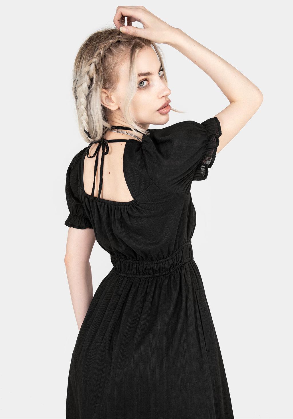Obsidian Cotton Smock Midi Dress Product Image