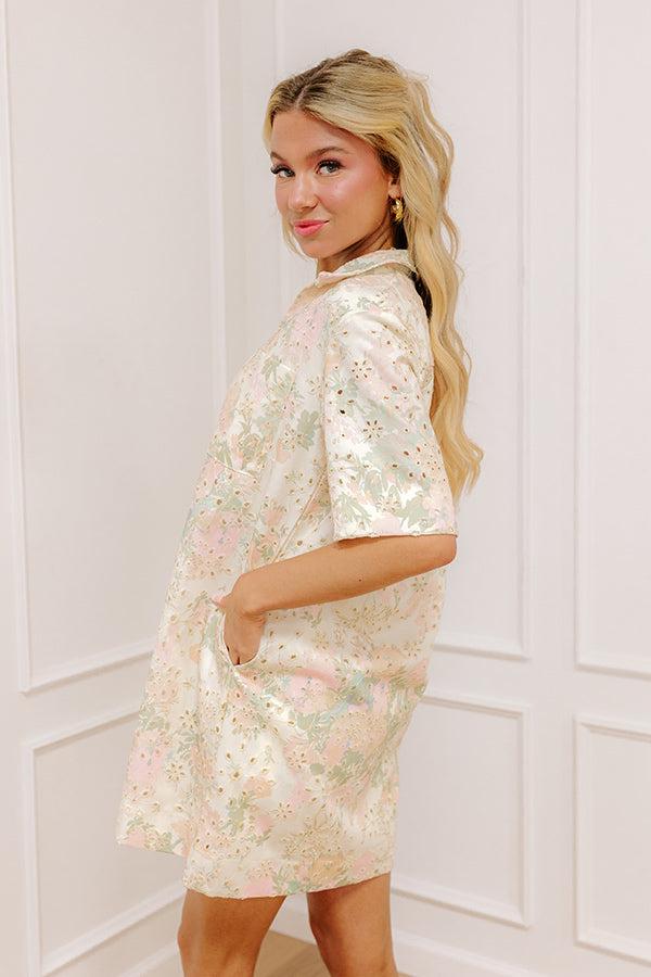 Honeysuckle Fields Floral Eyelet Mini Dress Product Image