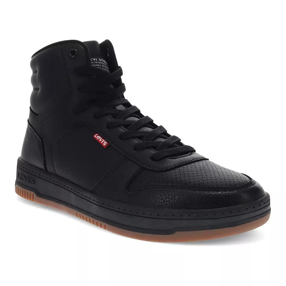 Levi's® Drive High Top Men's Sneakers, Size: 8.5, Black Gum Product Image