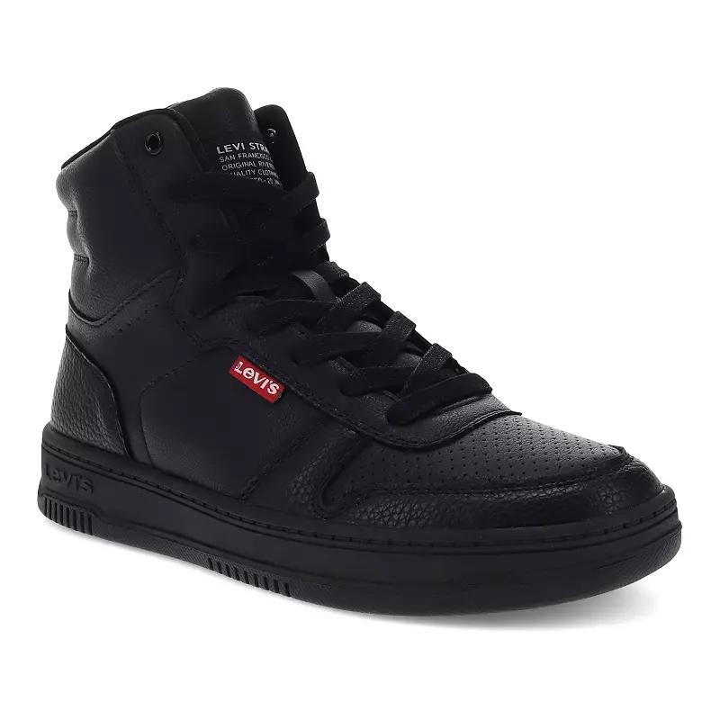 Levi's® Drive High Top Men's Sneakers, Size: 8.5, Black Gum Product Image