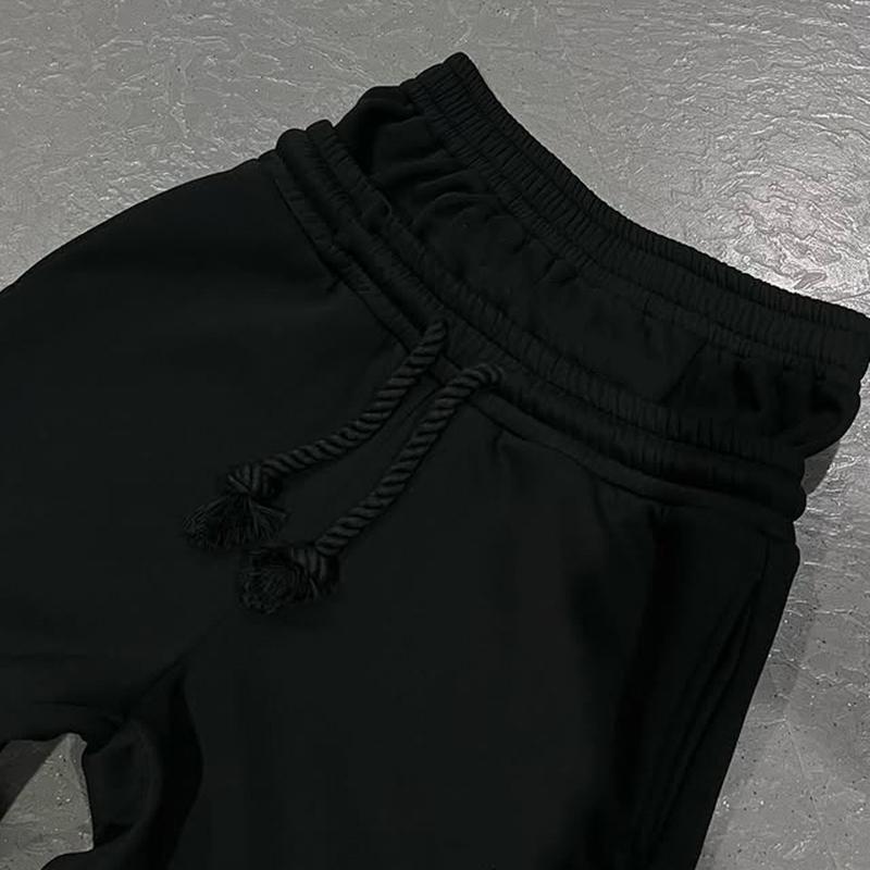 Hiphop Double Waistband Design With Star Embroidery Sweatpants Product Image