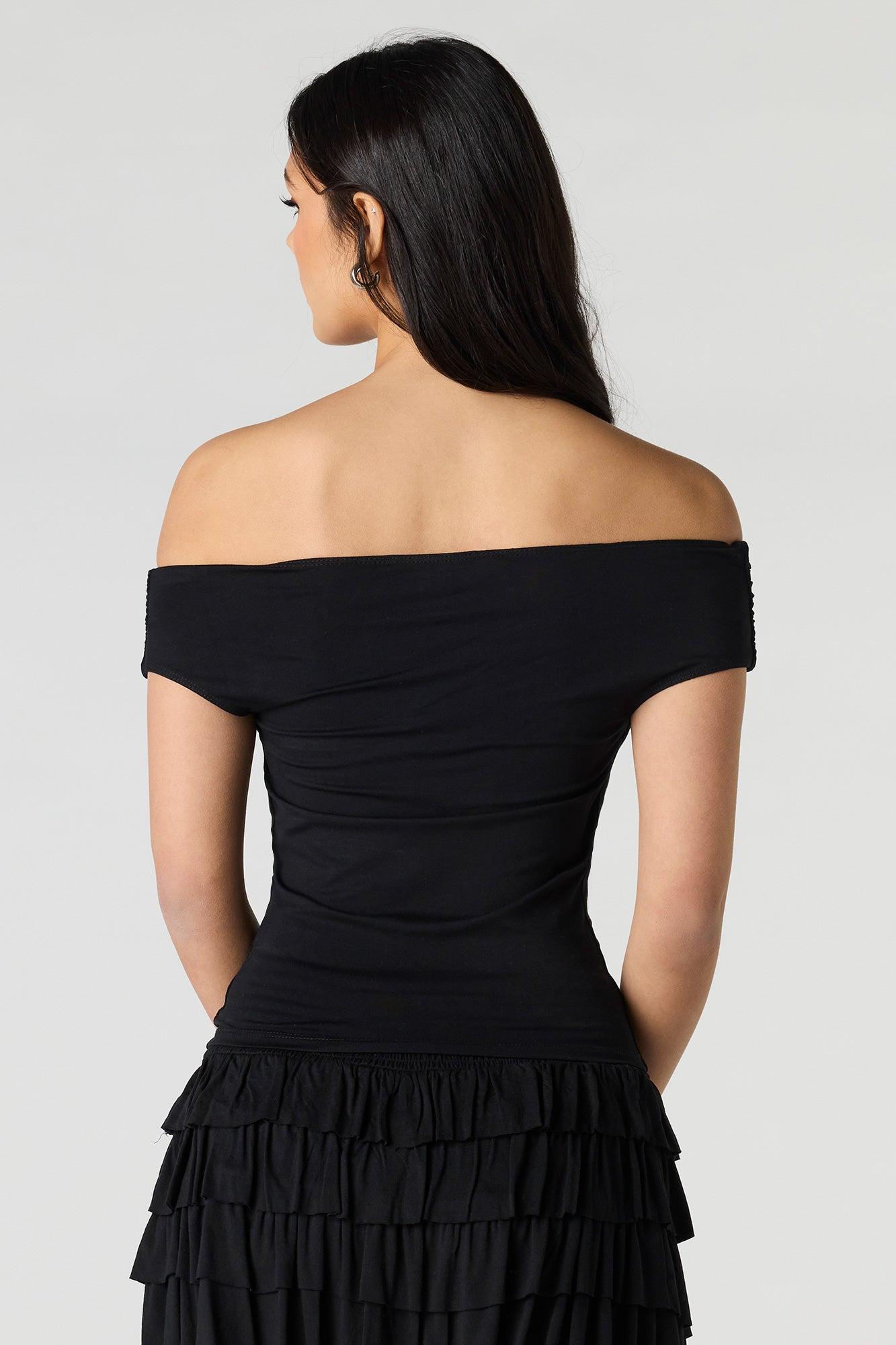 Ruched Off Shoulder Top Female Product Image